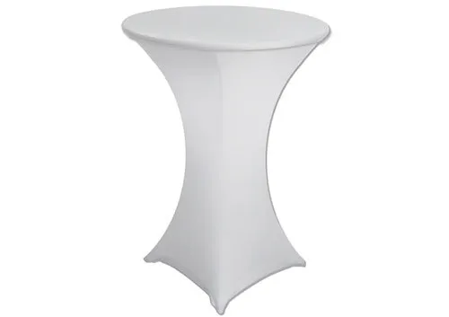 Cocktail Spandex Table Cover - White