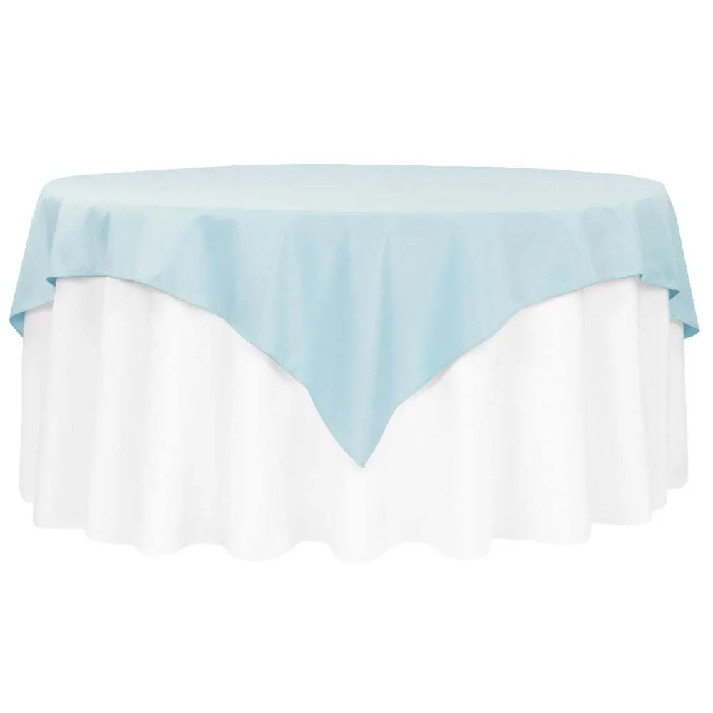 Polyester Square 72" Overlay/Tablecloth - Baby Blue