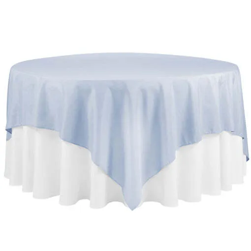 Polyester Square 90"x90" Overlay/Tablecloth - Dusty Blue