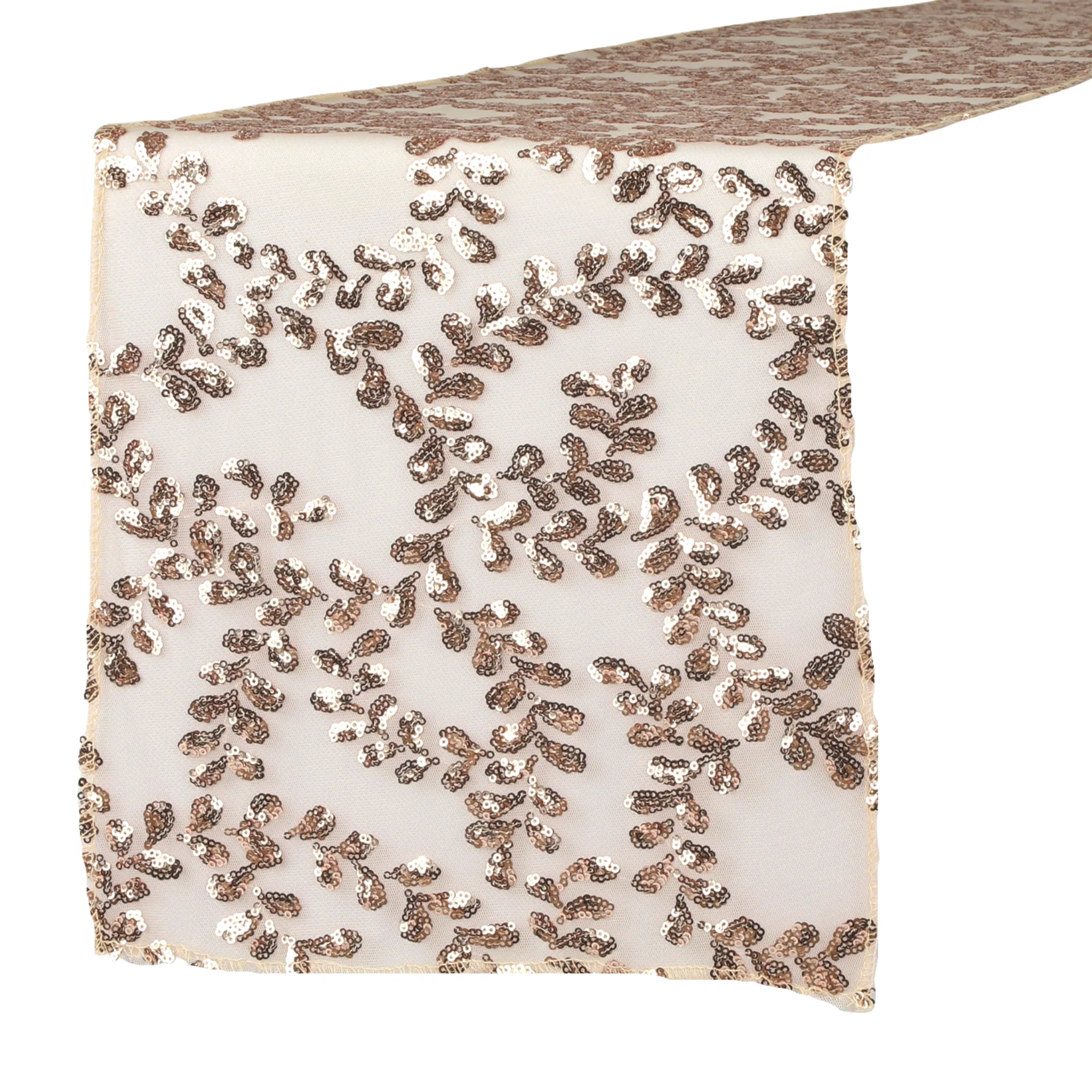 Sequin Vine Table Runner - Blush/Rose Gold