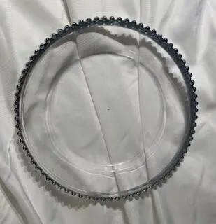 Decorative Charger - Clear Sliver beaded