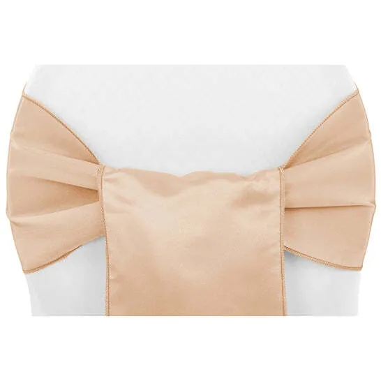 Lamour Satin Chair Sash - Champagne