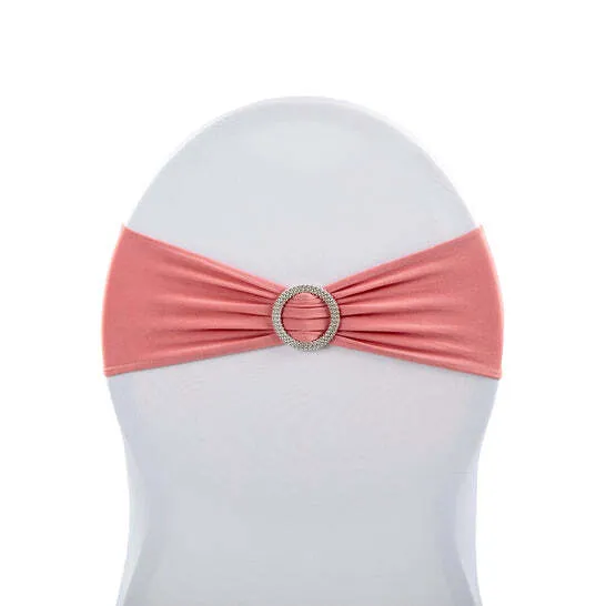 Buckle Spandex Stretch Chair Band - Dusty Rose/Mauve