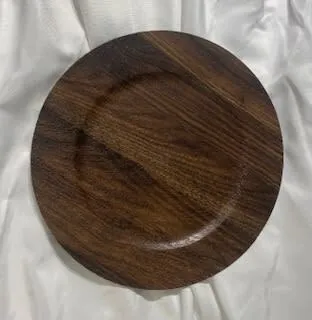 Decorative Charger - Brown Wood