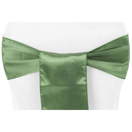 Standard Satin Chair Sash - Willow Green