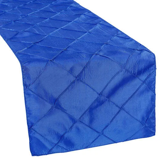 Pintuck Table Runner - Royal Blue
