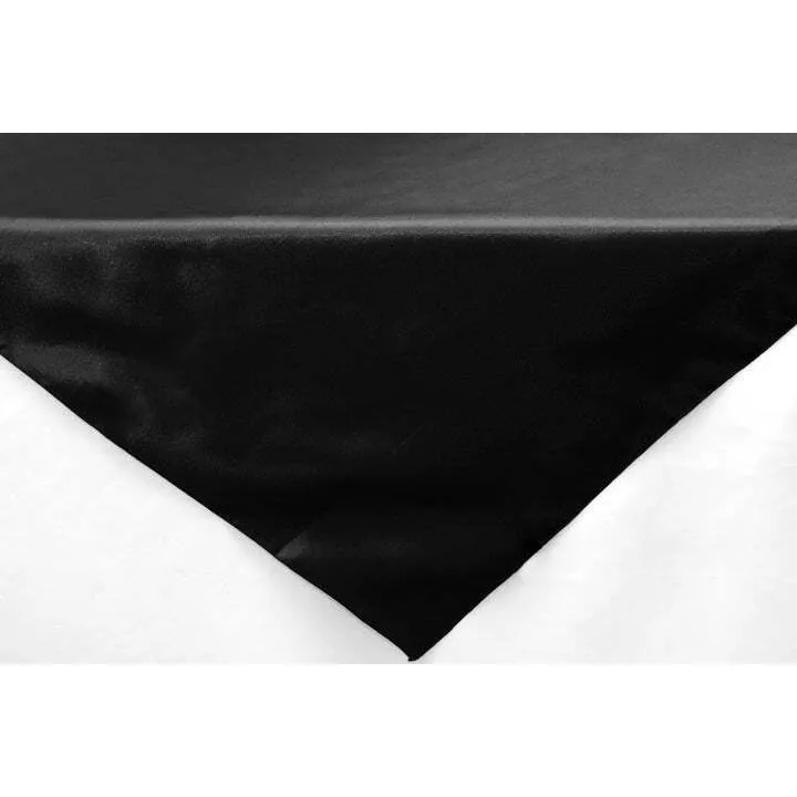 Square 54" Satin Table Overlay - Black