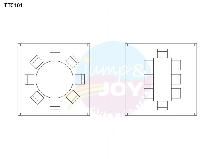 Table Under Shade, Seats 8
