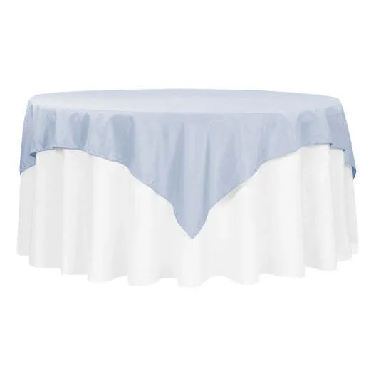 Polyester Square 72" Overlay/Tablecloth - Dusty Blue