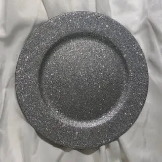 Decorative Chargers - Silver Glitter