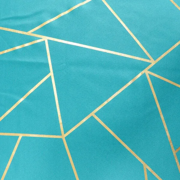 8' GOLD FOIL TEAL Rectangular Linen