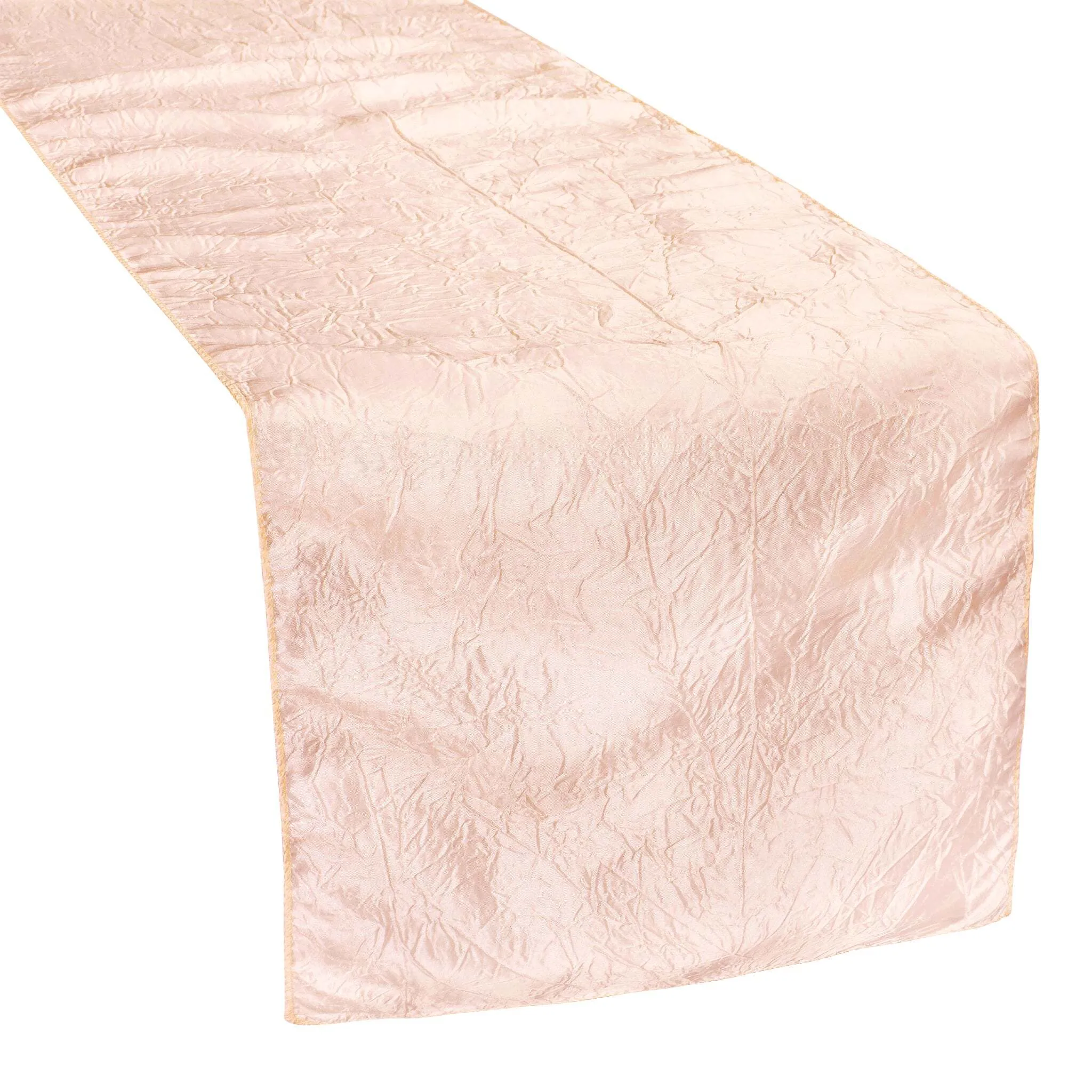 Crushed Taffeta Table Runner - Blush/Rose Gold
