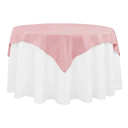 Polyester Square 54" Overlay/Tablecloth - Dusty Rose/Mauve