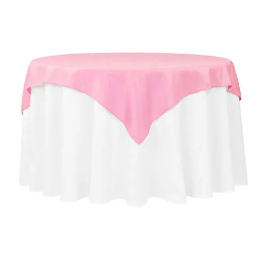 Polyester Square 54" Overlay/Tablecloth - Pink