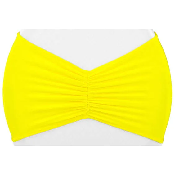 Ruffled Spandex Chair Band - Bright Yellow