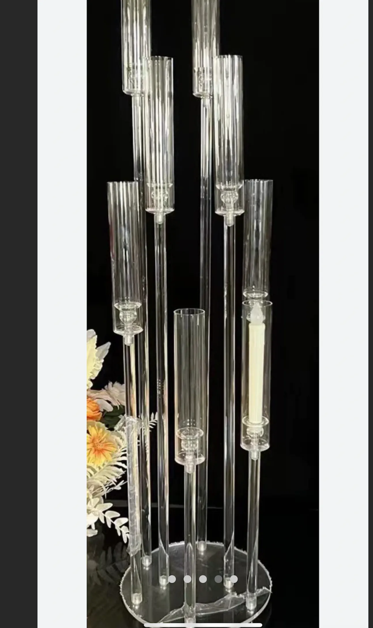 Acrylic Candelabra Centerpiece