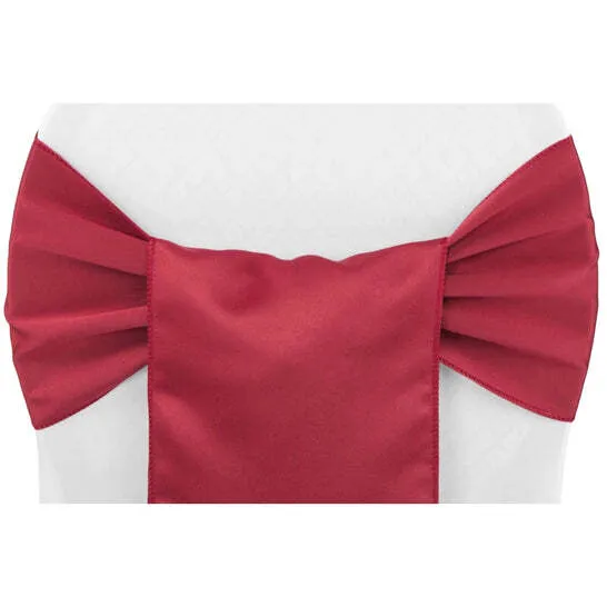 Lamour Satin Chair Sash - Apple Red