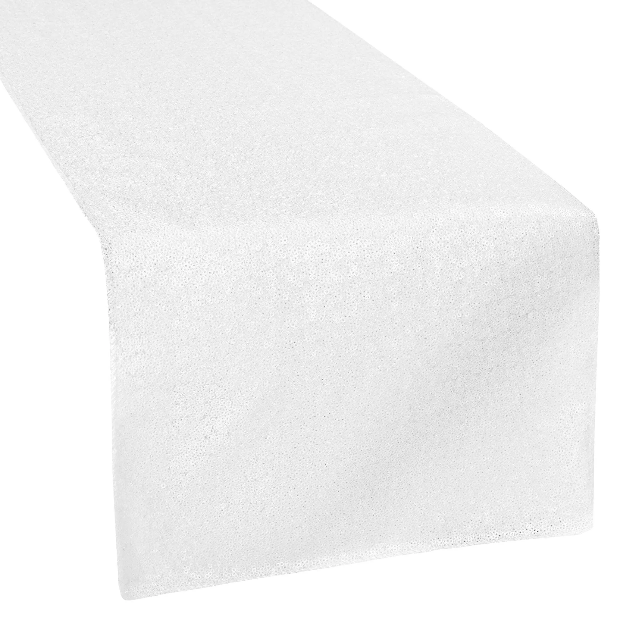 Glitz Sequin Table Runner - White