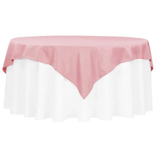 Polyester Square 72" Overlay/Tablecloth - Dusty Rose/Mauve