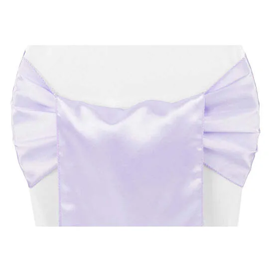 Wide Satin Chair Sash - Lavender