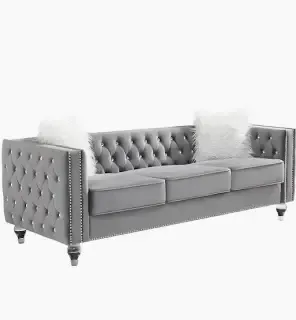 Grey Couch w/ Rhinestones Fits 4