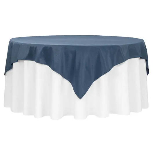 Polyester Square 72" Overlay/Tablecloth - Navy Blue