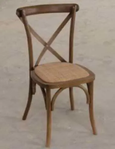RUSTIC WOOD OAK / CROSS-BACK CHAIR