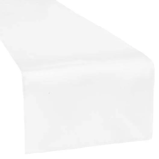 Satin Table Runner - White