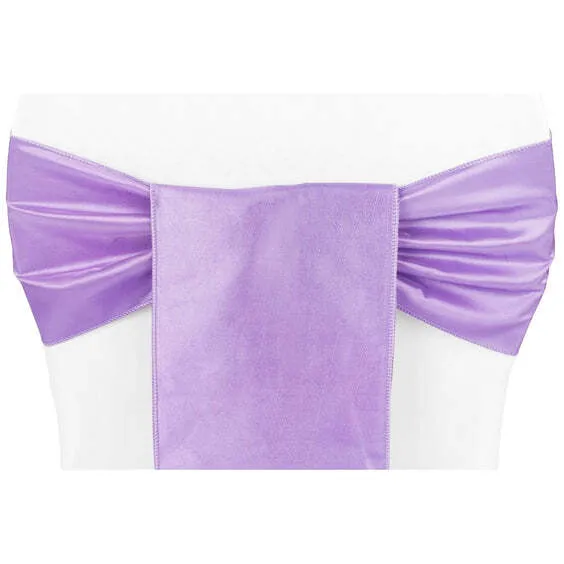 Taffeta Chair Sash/Tie - Victorian Lilac/Wisteria