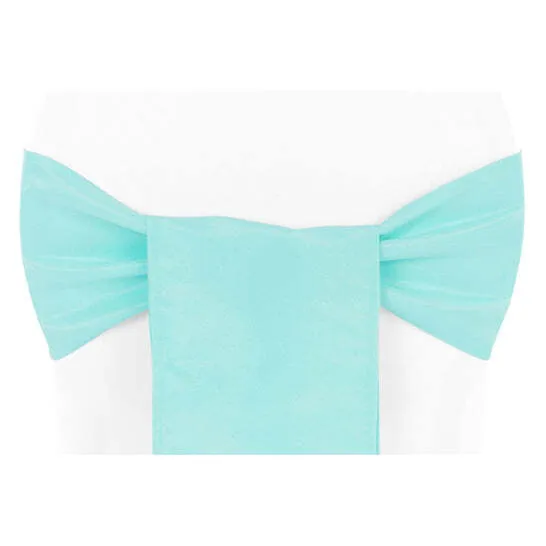Polyester Chair Sash/Tie - Turquoise