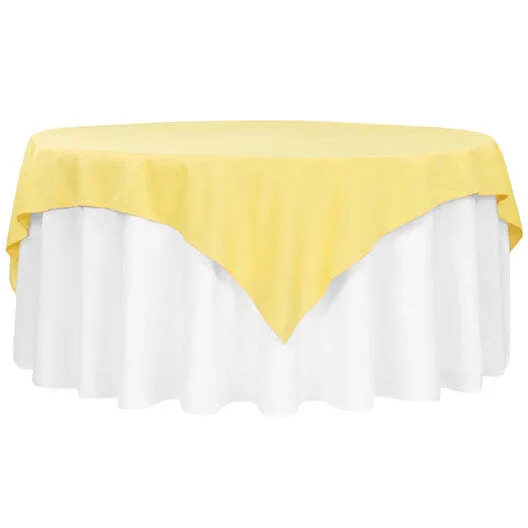 Polyester Square 72" Overlay/Tablecloth - Canary Yellow