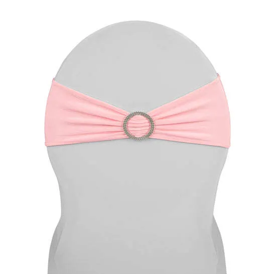 Buckle Spandex Stretch Chair Band - Pink
