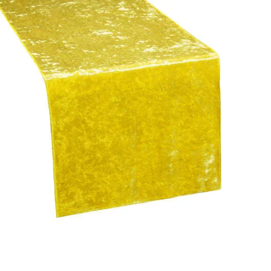 Velvet Table Runner - Canary Yellow
