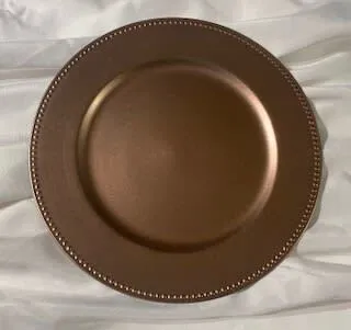 Decorative Charger - Rose Gold Beaded