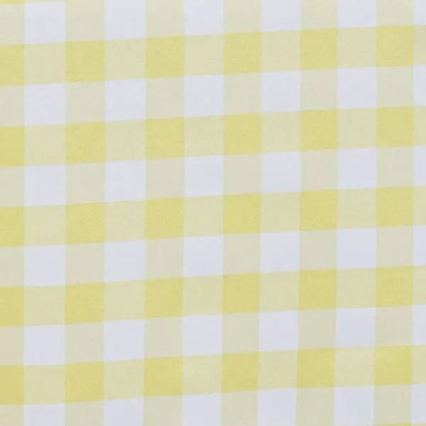 8' YELLOW/WHITE PICNIC Rectangular Linen