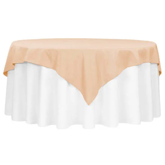 Polyester Square 72" Overlay/Tablecloth - Champagne