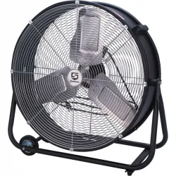 24" - 360 Degree Titling Drum Floor Fan