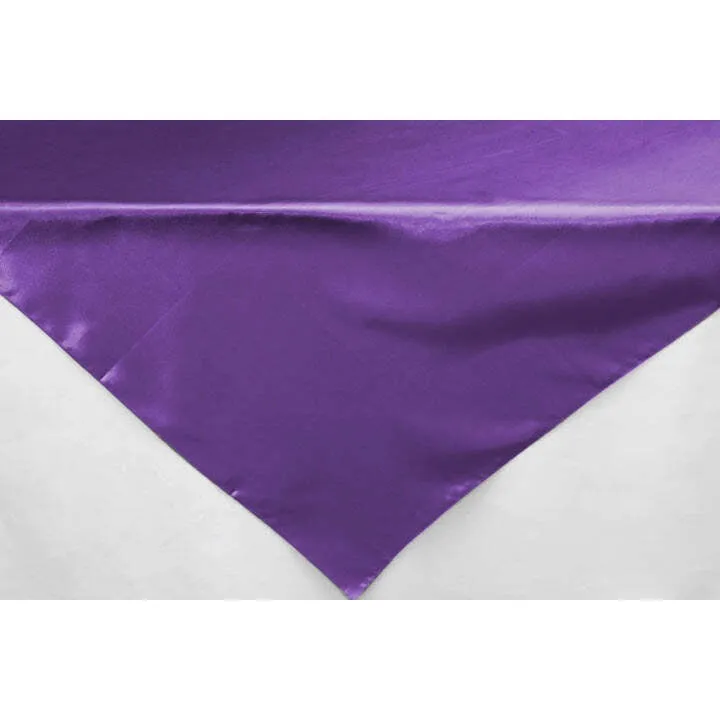 Square 54" Satin Table Overlay - Purple