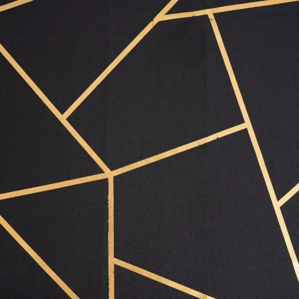 6' GOLD FOIL BLACK Rectangular Linen