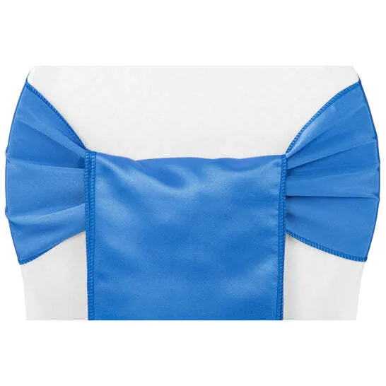 Lamour Satin Chair Sash - Royal Blue