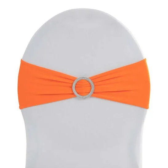 Buckle Spandex Stretch Chair Band - Orange