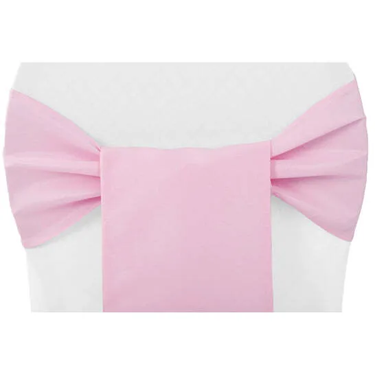 Polyester Chair Sash/Tie - Pink