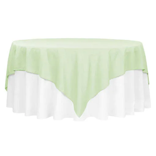 Polyester Square 90"x90" Overlay/Tablecloth - Sage Green