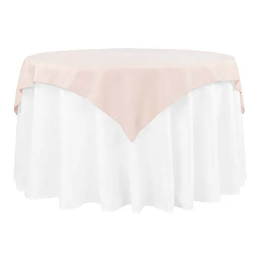 Polyester Square 54" Overlay/Tablecloth - Blush/Rose Gold