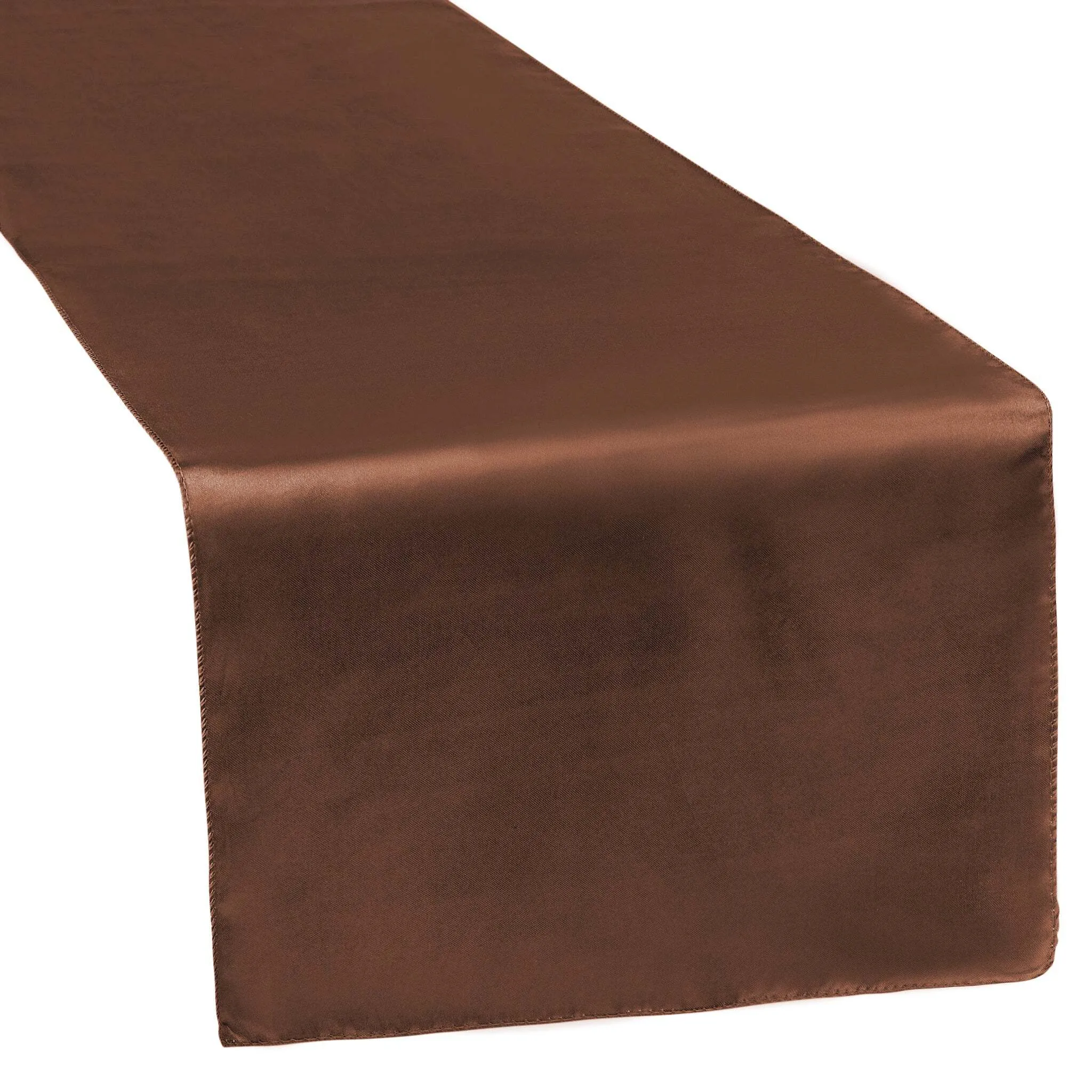 Satin Table Runner - Chocolate Brown
