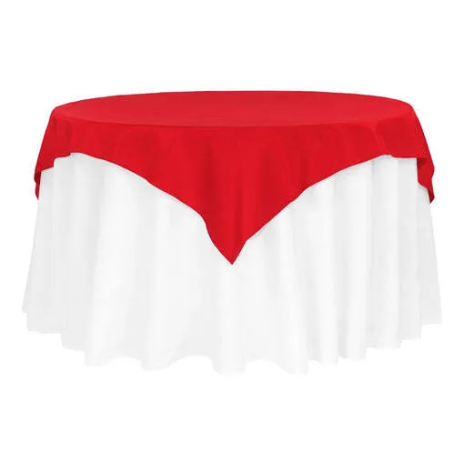 Polyester Square 54" Overlay/Tablecloth - Red