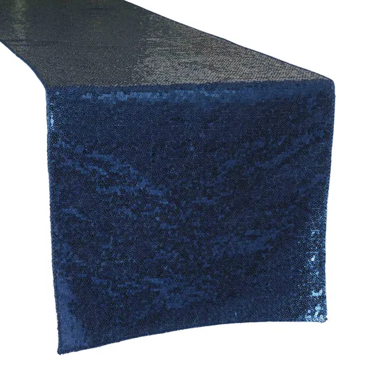 Glitz Sequin Table Runner - Navy Blue