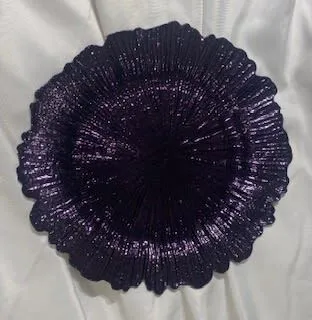 Decorative Charger- Purple Flower