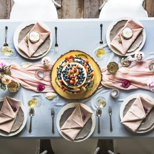 Chiffon Wedding Table Runner 10FT x 27" - Dusty Rose/Mauve