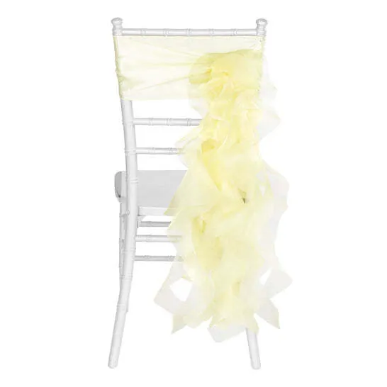 Curly Willow Chair Sash - Pastel Yellow